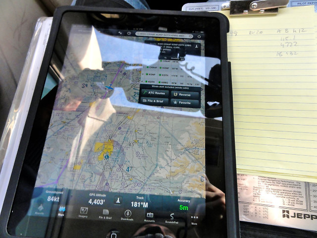 Mapa lotnicza na iPad